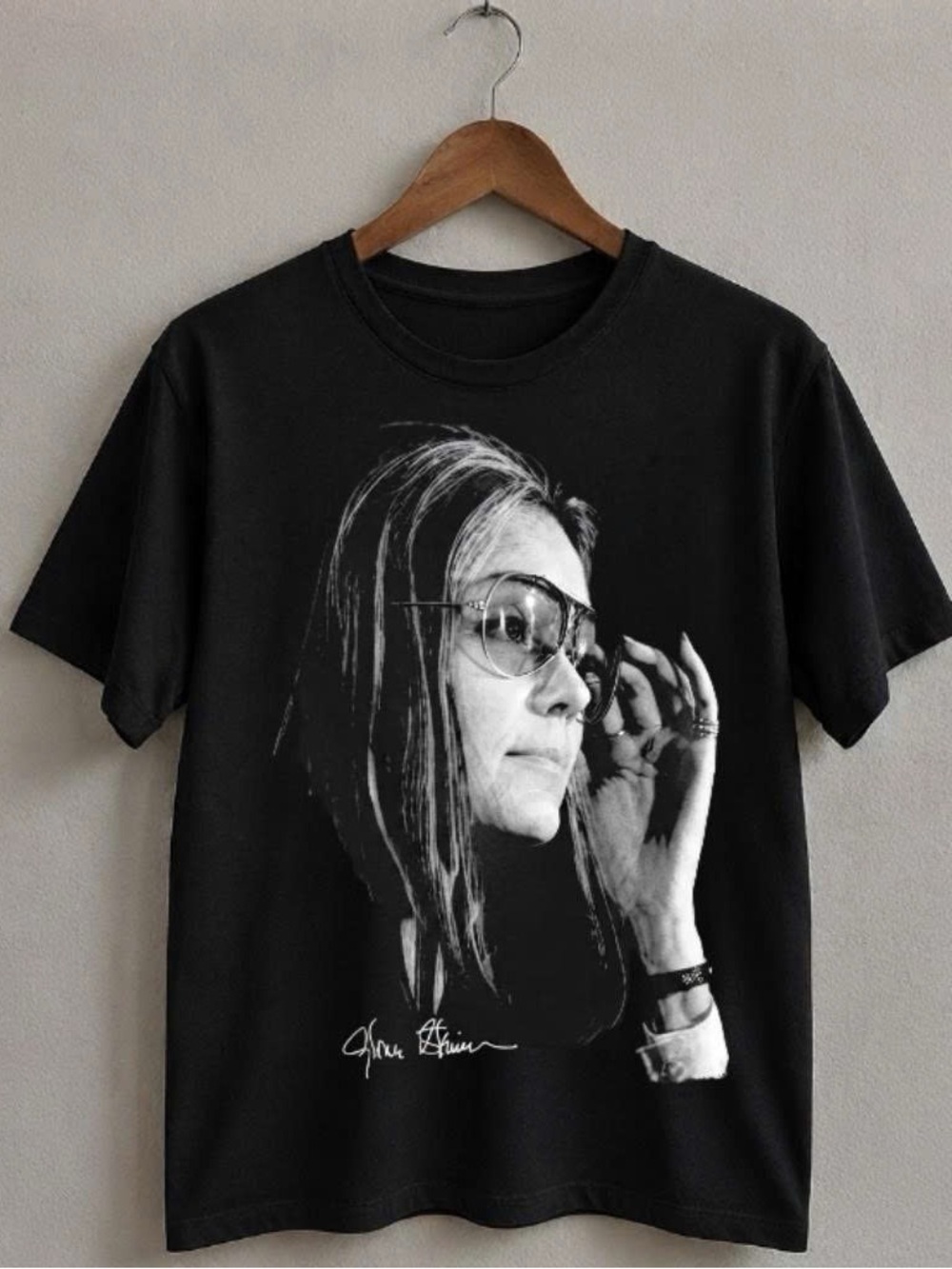 Gildan Black Women's Tee with Gloria Steinem